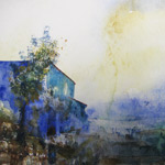 Das blaue Haus / La casa azzurra / The Blue House, Aq., 2011, 14x19